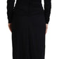 Dolce & Gabbana Elegant Black Wrap Dress