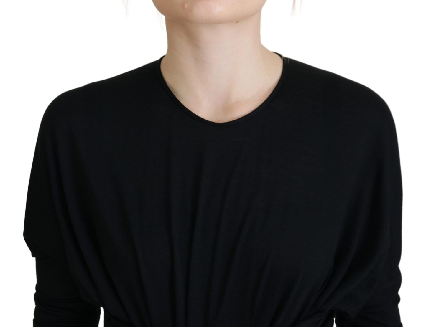 Dolce & Gabbana Elegant Black Wrap Dress