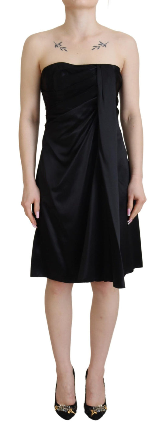 Dolce & Gabbana Black Silk Shift Dress