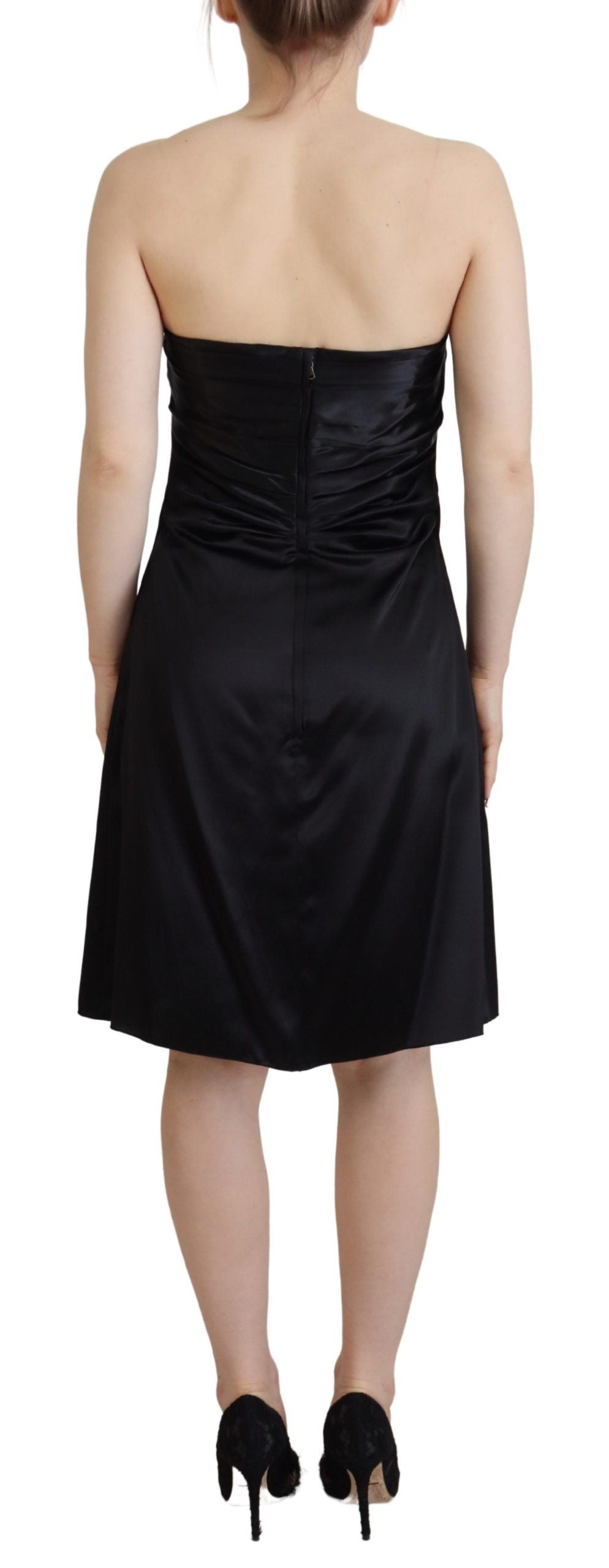 Dolce & Gabbana Black Silk Shift Dress