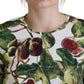 Dolce & Gabbana Crew-neck Cotton Top Blouse Fruit T-shirt