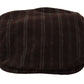 Dolce & Gabbana Elegant Striped Wool Blend Newsboy Cap