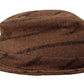 Dolce & Gabbana Brown Fedora Striped Print Summer Hat