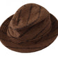 Dolce & Gabbana Brown Fedora Striped Print Summer Hat