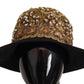 Dolce & Gabbana Gold Embellished Crystal Rhinestone Embroidered Fedora Hat