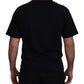 Dolce & Gabbana Black Cotton Embroidered Crewneck T-shirt