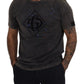 Dolce & Gabbana Gray Discolored Effect DG Logo T-shirt