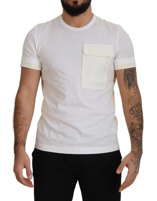 Dolce & Gabbana White Flap Pocket Short Sleeves T-shirt