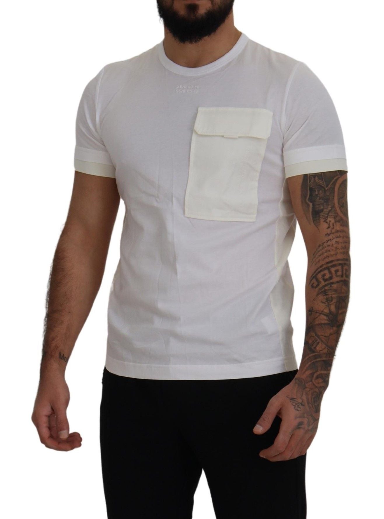 Dolce & Gabbana White Flap Pocket Short Sleeves T-shirt