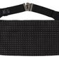 Dolce & Gabbana Black Polka Dot Wide Waist Men Belt Cummerband