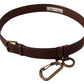 Dolce & Gabbana Brown Leather Gold Metal Buckle Carabiner Belt