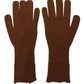 Dolce & Gabbana Brown Cashmere Knitted Hands Mitten Mens Gloves