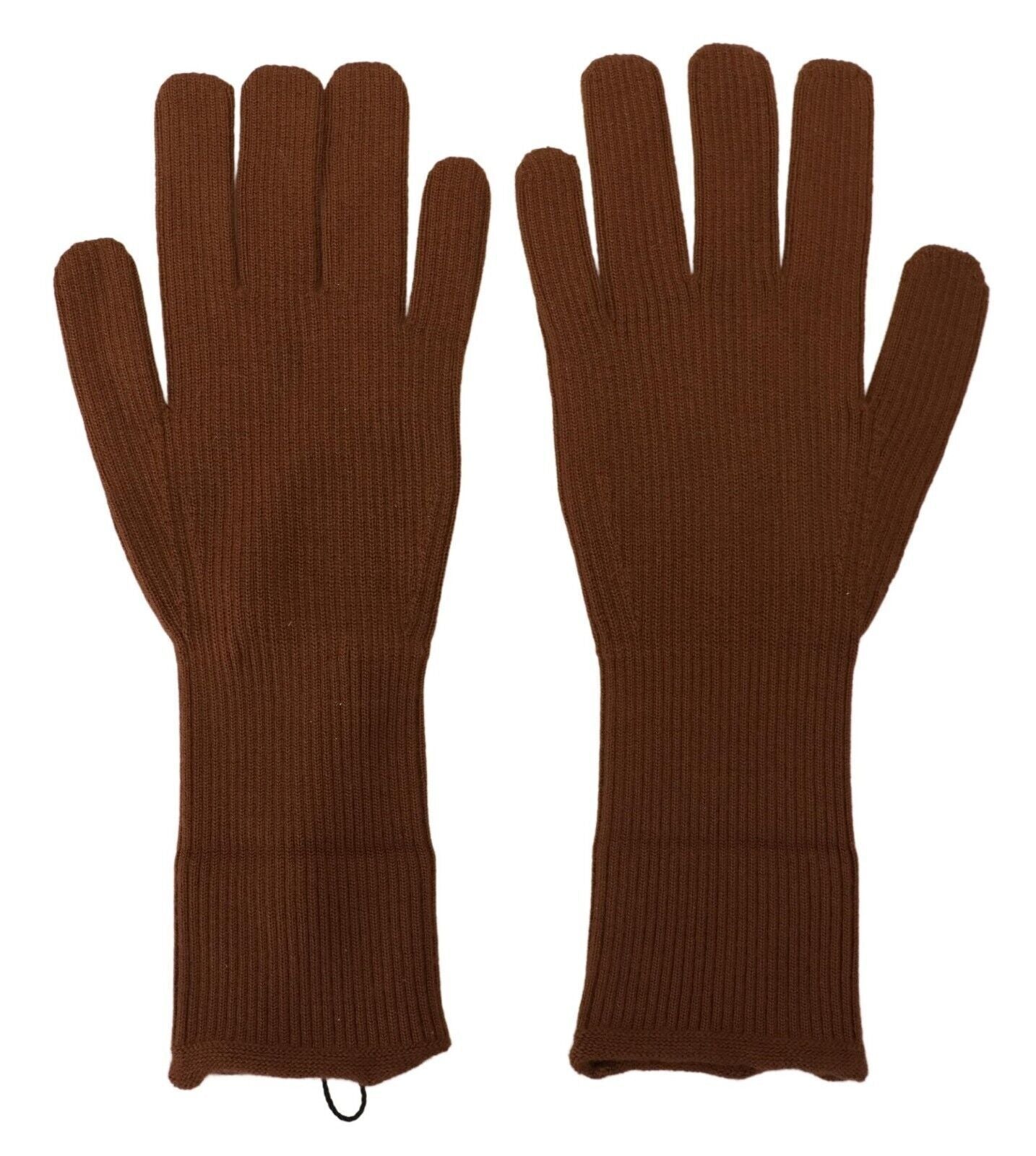 Dolce & Gabbana Brown Cashmere Knitted Hands Mitten Mens Gloves