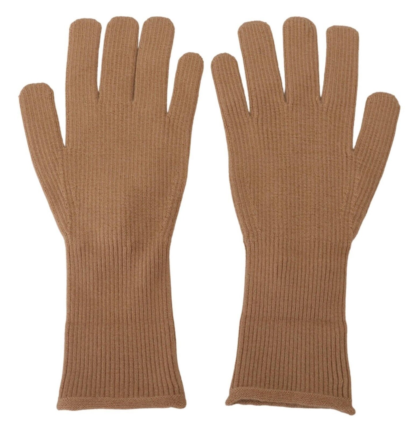 Dolce & Gabbana Beige Cashmere Knitted Hands Mitten Mens Gloves