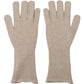 Dolce & Gabbana Ivory Cashmere Silk Hands Mitten Mens Gloves