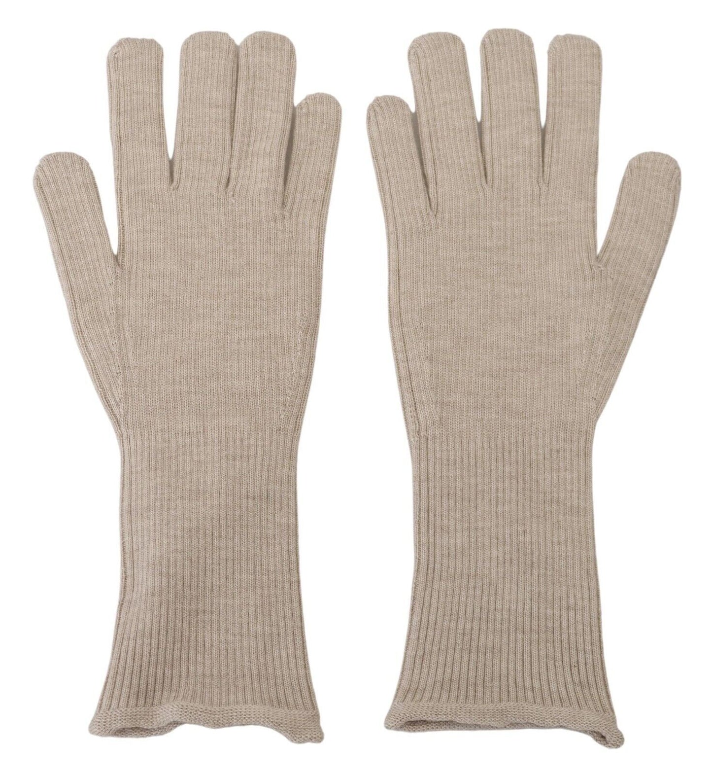 Dolce & Gabbana Ivory Cashmere Silk Hands Mitten Mens Gloves