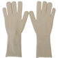 Dolce & Gabbana White Cashmere Knitted Hands Mitten Mens Gloves