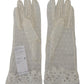 Dolce & Gabbana White Lace Wrist Length Mitten Cotton Gloves