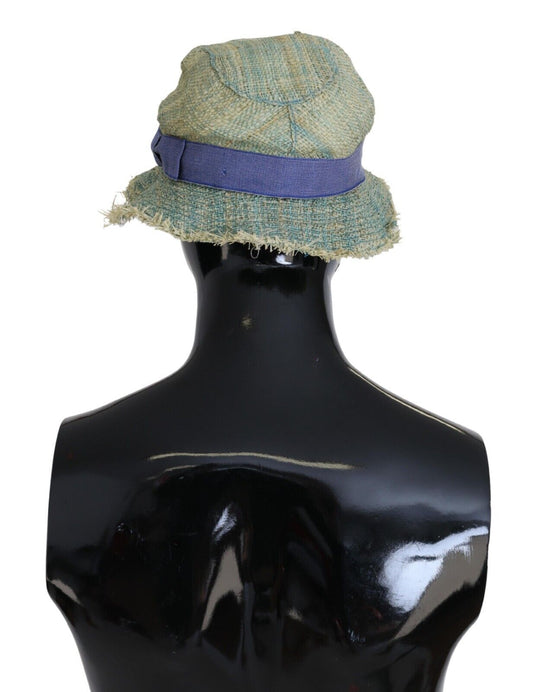 Dolce & Gabbana Multicolor Cotton Straw Bucket Hat