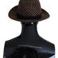 Dolce & Gabbana Brown Tweed Wool Logo Fedora Trilby Hat