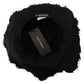 Dolce & Gabbana Black Cotton Wide Brim Shade Hat