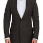 Dolce & Gabbana Black Brown Stripes Single Breasted Blazer