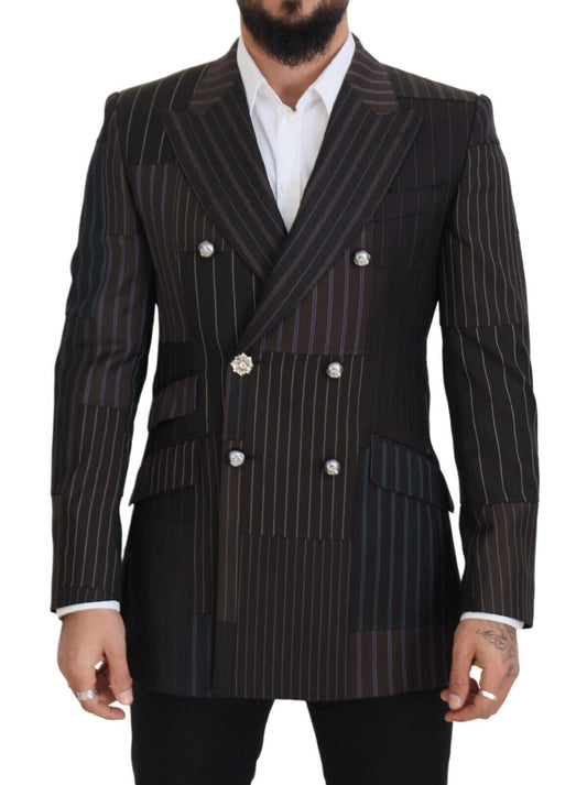 Dolce & Gabbana Multicolor Patchwork Stripes SICILIA Blazer