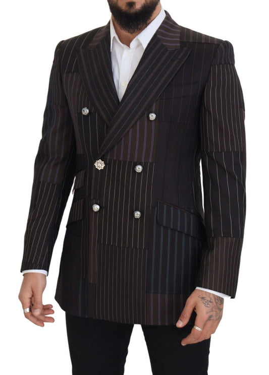 Dolce & Gabbana Multicolor Patchwork Stripes SICILIA Blazer