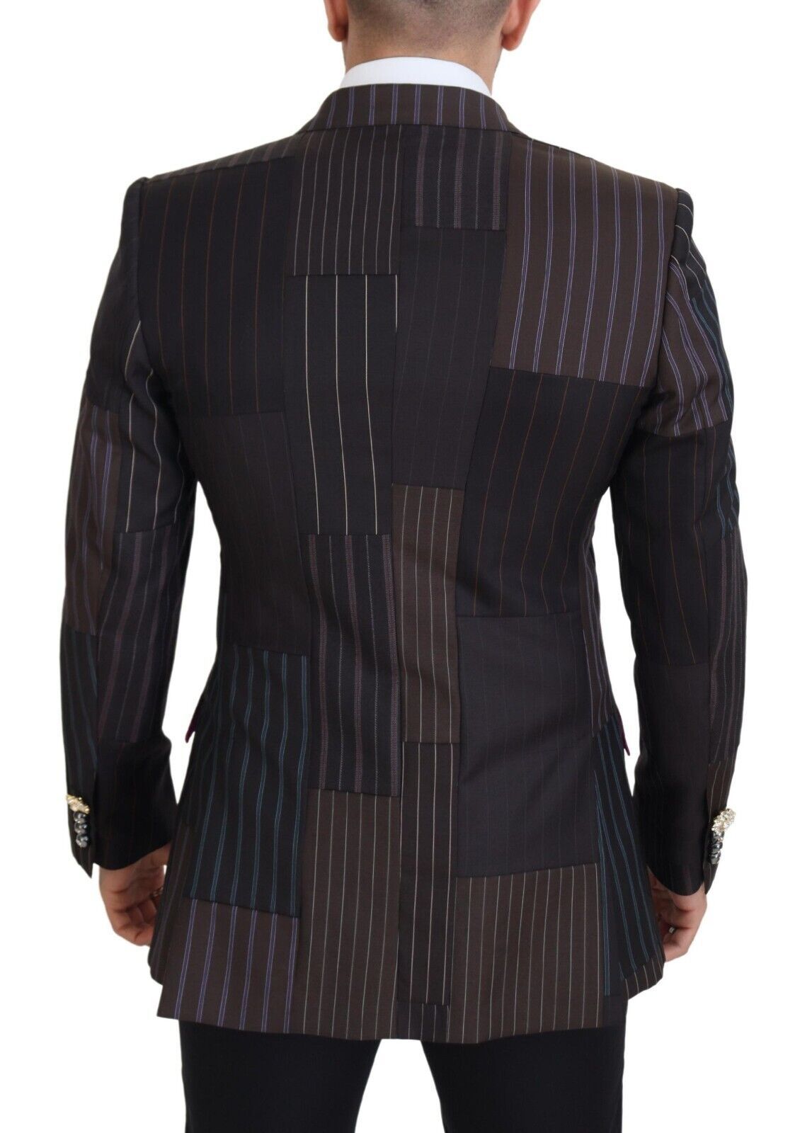 Dolce & Gabbana Multicolor Patchwork Stripes SICILIA Blazer