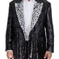 Dolce & Gabbana Black Sequined Animal Pattern Blazer