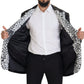 Dolce & Gabbana Black Sequined Animal Pattern Blazer