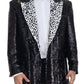 Dolce & Gabbana Black Sequined Animal Pattern Blazer