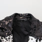 Dolce & Gabbana Black Sequined Animal Pattern Blazer