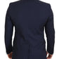 Dolce & Gabbana Dark Blue Wool Single Breasted MARTINI Blazer