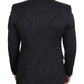 Dolce & Gabbana Black Floral Brocade 2 Piece MARTINI Suit