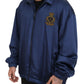 Dolce & Gabbana Blue Heraldic Patch Full Zip KHALED Jacket