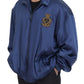 Dolce & Gabbana Blue Heraldic Patch Full Zip KHALED Jacket