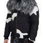 Dolce & Gabbana Black White Fur Shearling Full Zip Jacket