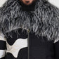 Dolce & Gabbana Black White Fur Shearling Full Zip Jacket