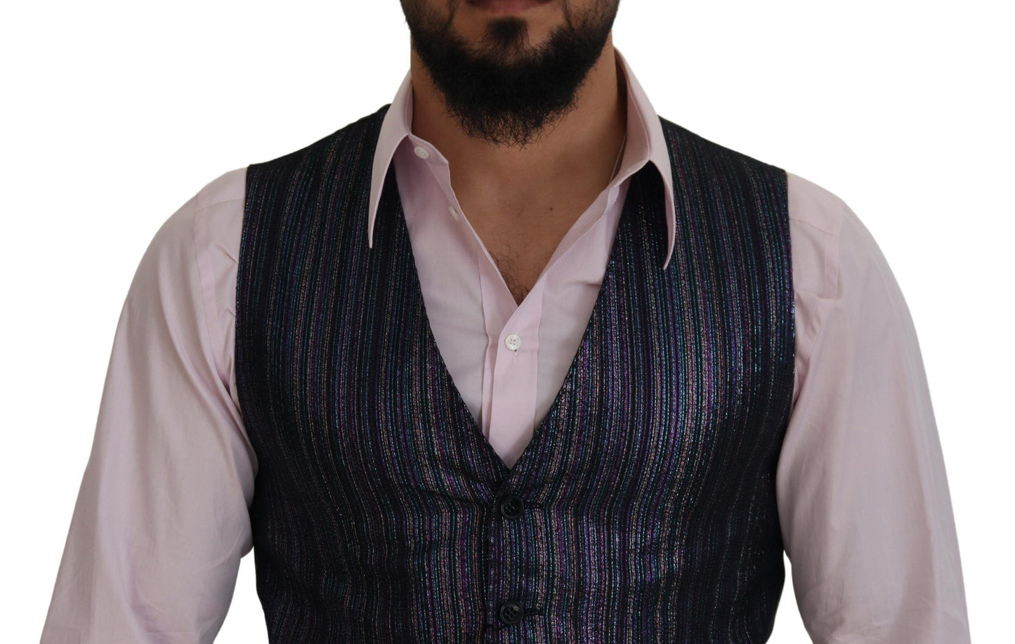 Dolce & Gabbana Multicolor Waistcoat Formal Vest