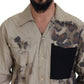 Dolce & Gabbana Beige Camouflage Cotton Long Sleeves Shirt