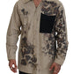 Dolce & Gabbana Beige Camouflage Cotton Long Sleeves Shirt