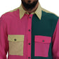 Dolce & Gabbana Multicolor Patchwork Silk Button Down Shirt