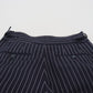 Dolce & Gabbana Blue Wool Striped Men Formal Trouser Pants