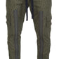 Dolce & Gabbana Green Striped Cargo Zipper Leg Men Trouser Pants