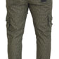 Dolce & Gabbana Green Striped Cargo Zipper Leg Men Trouser Pants