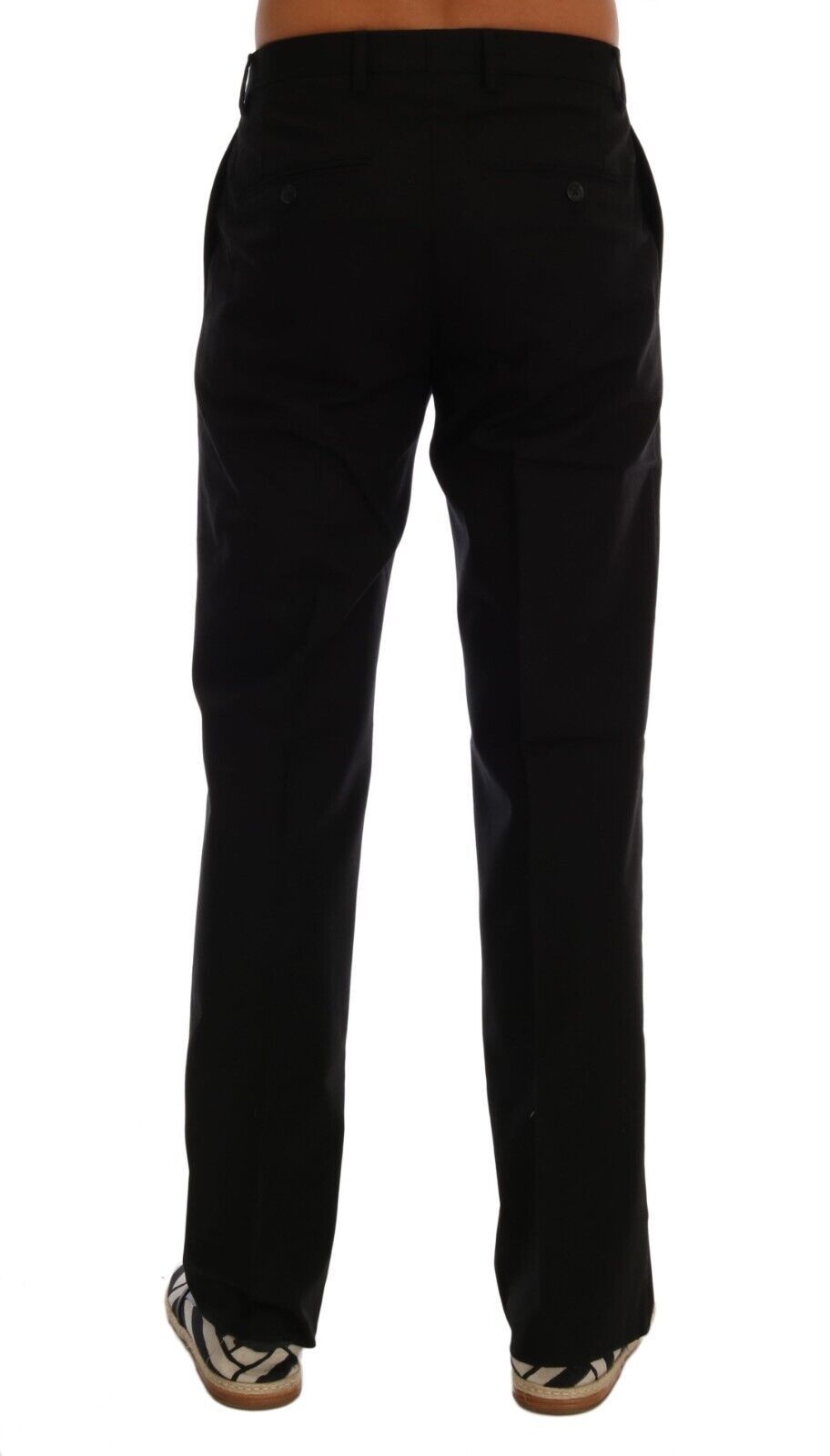 Dolce & Gabbana Black Men Straight Trouser Cotton Pants