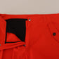 Dolce & Gabbana Red Cargo Men Trousers Cotton Pants