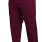 Dolce & Gabbana Magenta Cotton DG Logo Pocket Trouser Pants