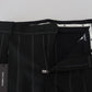 Dolce & Gabbana Black Striped Men Trousers Cotton Pants